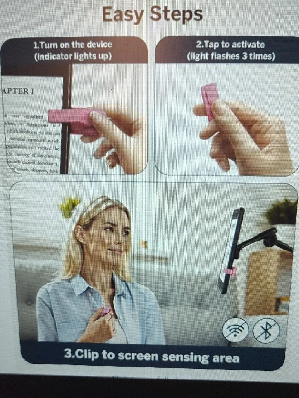 Datafy Page Turner Ring For Kindle Remote Control Page Turner/ Pink